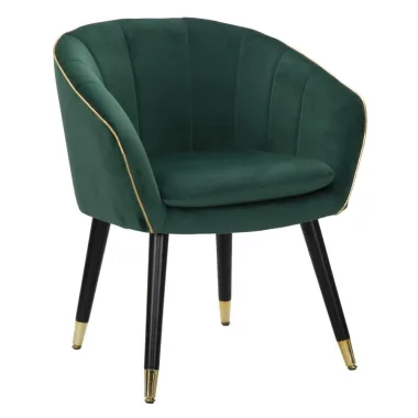 Fotel PARIS Zielony/Złoty 62 58 78 cm
